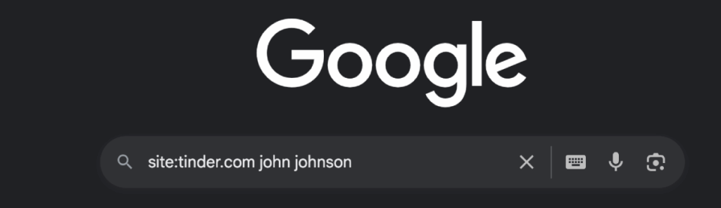 find dating profiles using google